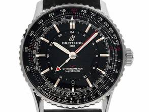 Thumbnail von Breitling Navitimer GMT Ref.A32310251B1P1 2026 Full Set Ungetragen Navitimer Automatic GMT Krokoleder Faltschließe