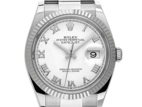  Rolex Datejust 36 Ref.126234 2022 Full Set wie Neu Datejust Stahl 18kt Weißgold 