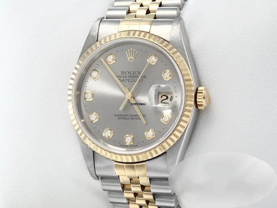 Rolex Datejust 36 36mm 16233 2004 Diamanten Stahl Gelbgold 750 Automatik Gold 