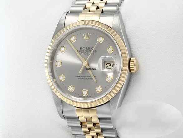  Rolex Datejust 36 36mm 16233 2004 Diamanten Stahl Gelbgold 750 Automatik Gold 