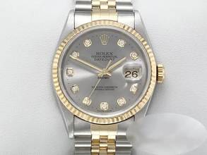 Thumbnail von Rolex Datejust 36 36mm 16233 2004 Diamanten Stahl Gelbgold 750 Automatik Gold