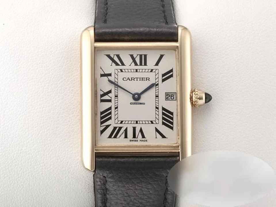  Cartier Tank Louis Cartier Großes Modell Gelbgold 750 2013 W1529756 Gold Damen Herren 18kt Yellow Gold 