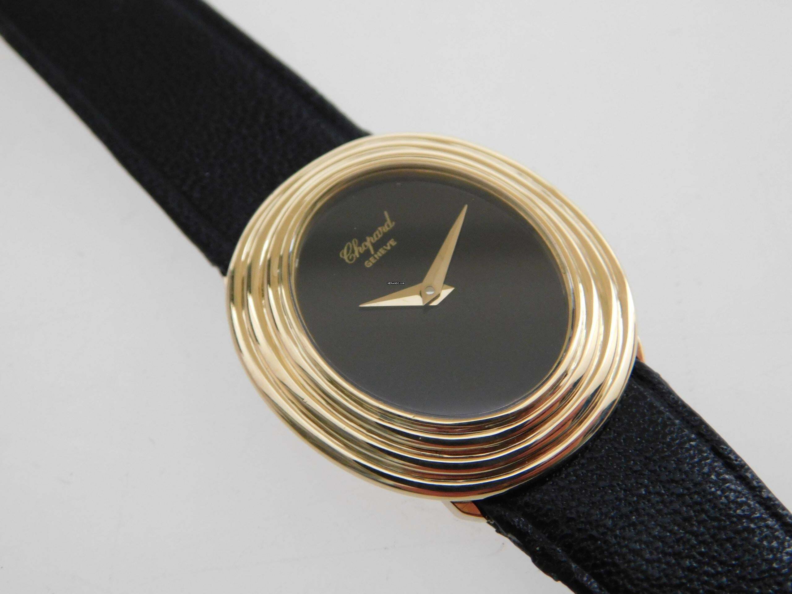 Chopard L.U.C. 18 Karat Gelbgold Handaufzug mit Onyx Zifferblatt