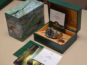 Thumbnail von Rolex Submariner Date 16610lv Kermit Full Set 2005 Ita