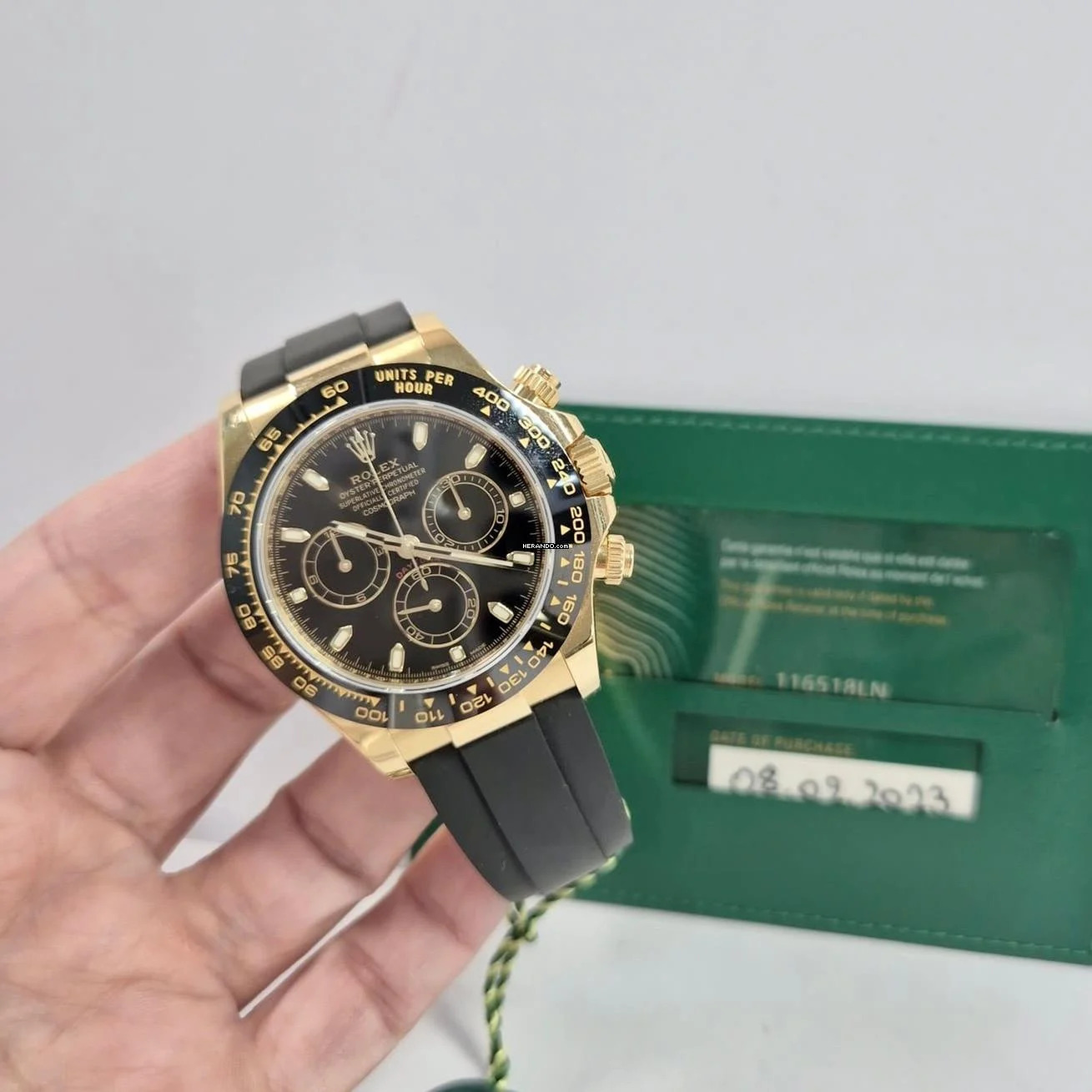  Rolex Daytona Ouro & Cerâmica & Oysterflex 40mm Automático Completo 