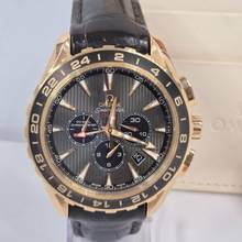 Thumbnail von Omega Seamaster Aqua Terra Chronograph GMT Ouro Rosé 44mm Automático Completo