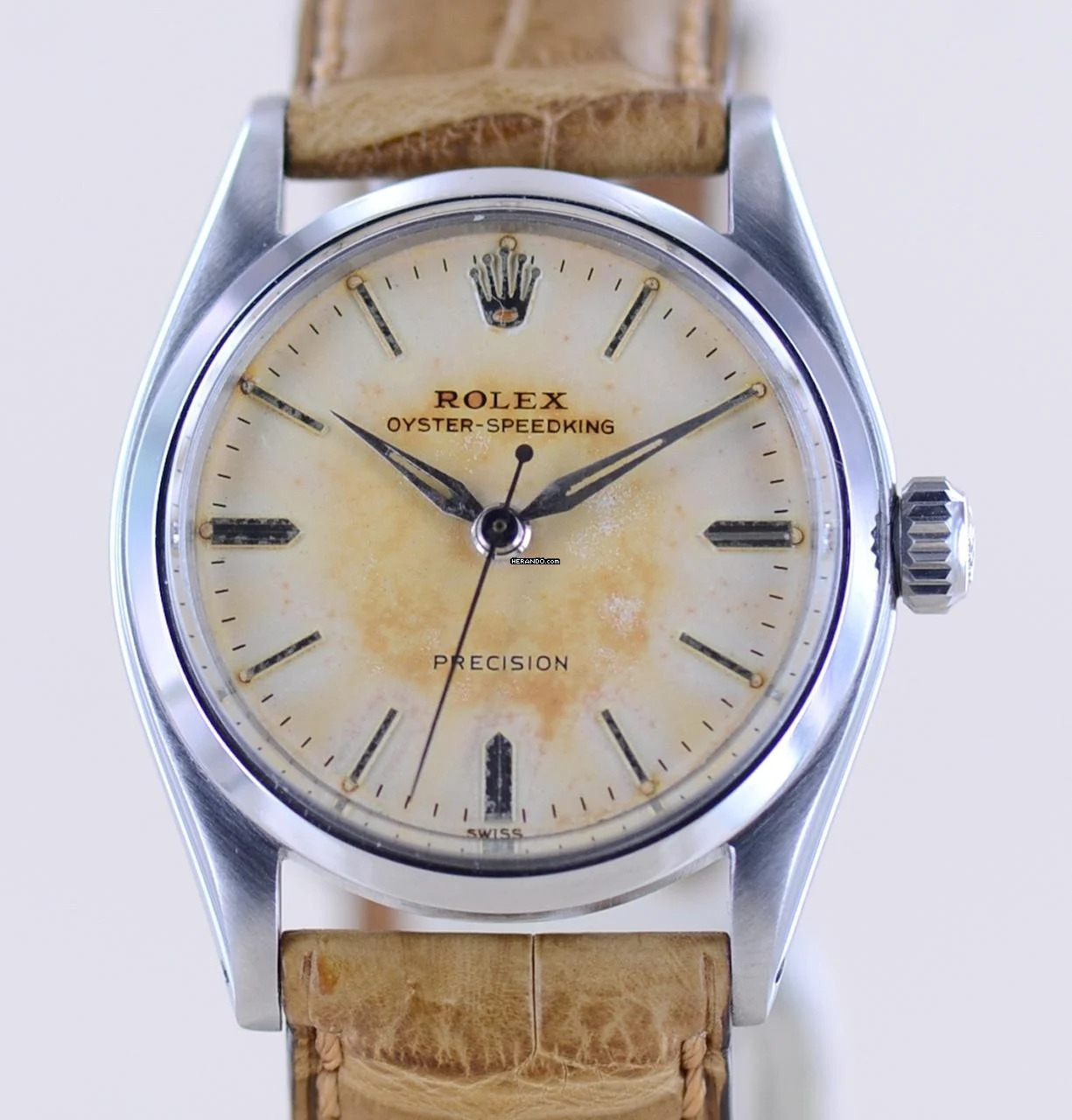 Rolex Oyster Speedking cream dial Unisex Patina 1957 Hand Wind rar