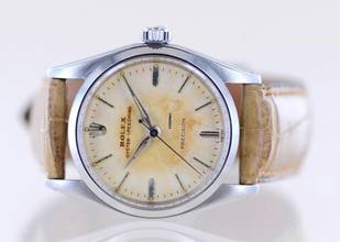 Thumbnail von Rolex Oyster Speedking cream dial Unisex Patina 1957 Hand Wind rar