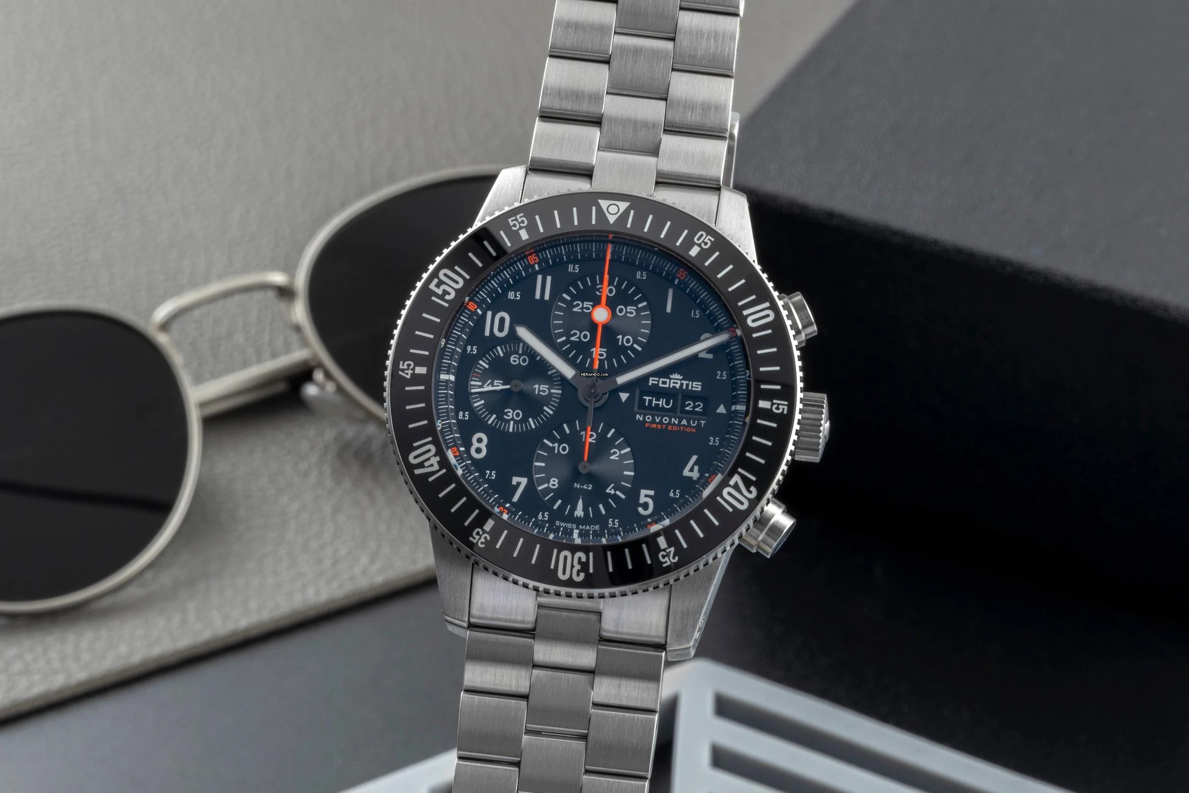  Fortis N-42 First Edition Stahl Automatik Ref. F2040010 FW32316733 B&P 2023 Ltd 