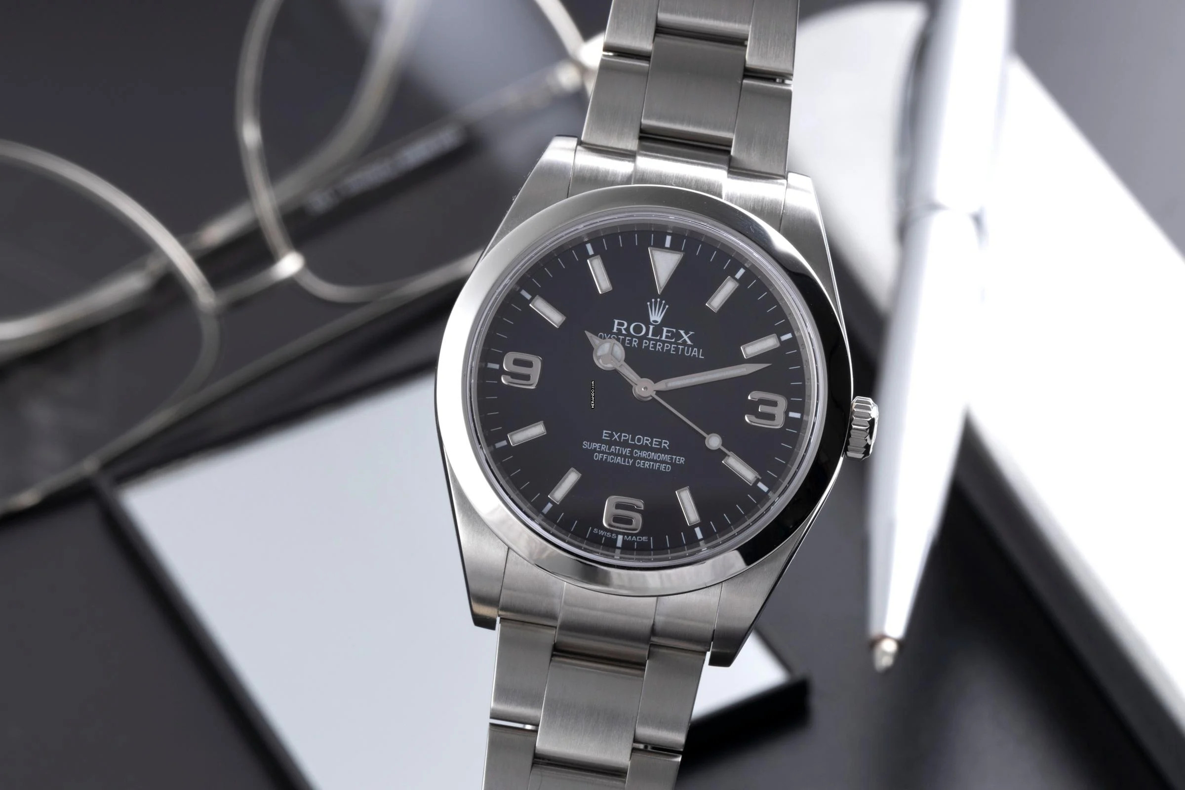  Rolex Explorer 39 Oyster Perpetual Edelstahl Automatik Ref. 214270 B&P 2012 