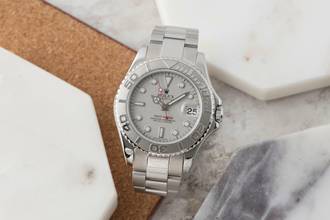 Thumbnail von Rolex Yacht-Master 35 Oyster Stahl / Platin Medium Size Ref 168622 A-Serie