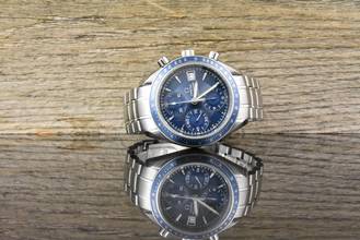 Thumbnail von Omega Speedmaster Date 321280 Blue Dail Chronograph Automatik