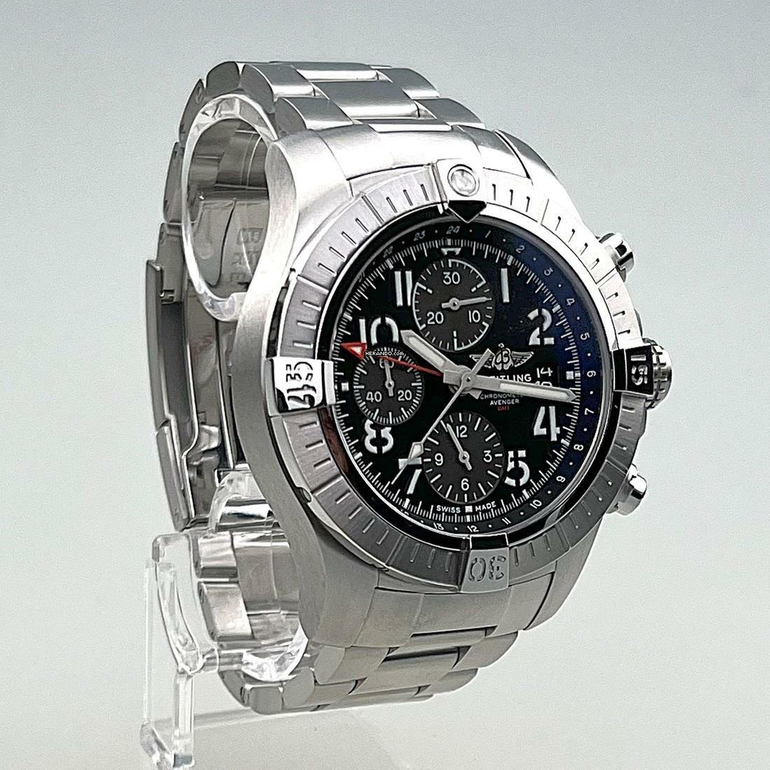 Thumbnail von Breitling Avenger Chronograph GMT 45 Automatik Stahl neuwertig deutsche Auslieferung EK 08/2023 Full Set inkl. Pricehangtag Lünettenschutz
