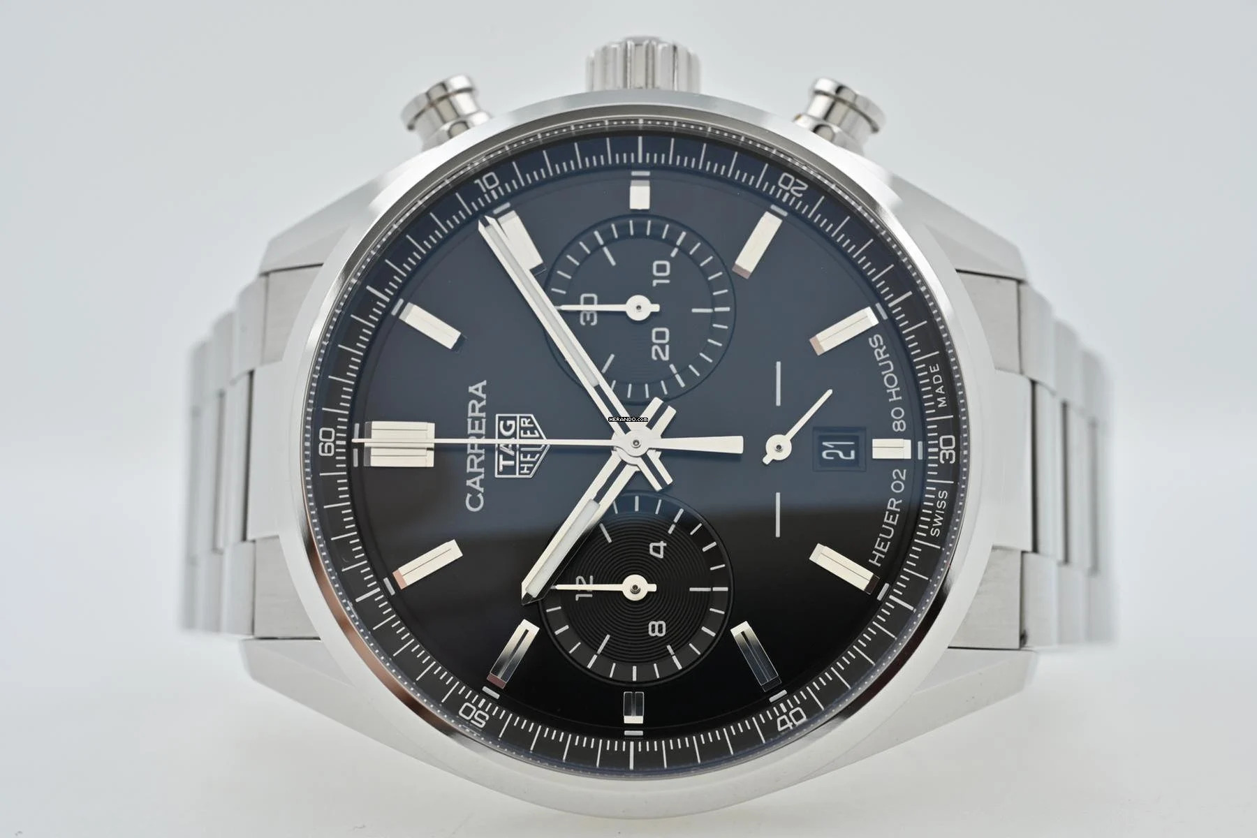  TAG Heuer Carrera 02 Chronograph CBN2010.BA0642 Black Dial 