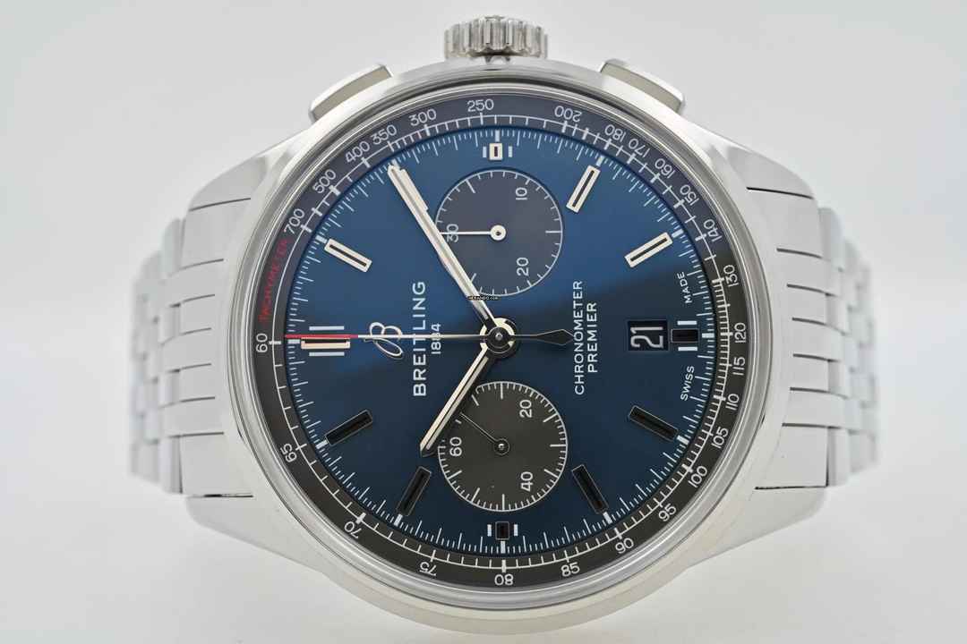  Breitling Premier B01 Chronograph 42 Blue Dial AB0118A61C1A1 