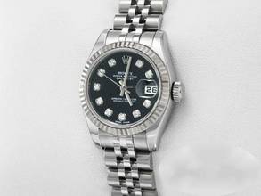 Thumbnail von Rolex Lady-Datejust 179174 2016 Stahl Weissgold 750 Diamanten Automatik Stainless Steel 18kt White Gold Jubilé-band Chronometer Oyster Black Dial