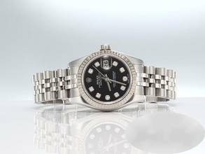 Thumbnail von Rolex Lady-Datejust 179174 2016 Stahl Weissgold 750 Diamanten Automatik Stainless Steel 18kt White Gold Jubilé-band Chronometer Oyster Black Dial