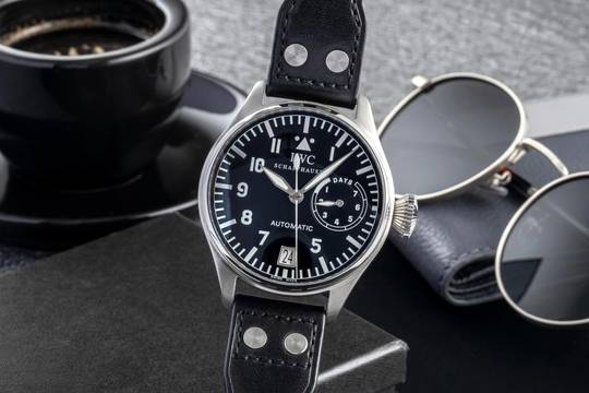  IWC Große Fliegeruhr Schaffhausen Big Pilot Automatik 7 Days Edelstahl Herrenuhr Ref IW500201 