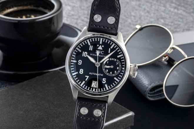  IWC Große Fliegeruhr Schaffhausen Big Pilot Automatik 7 Days Edelstahl Herrenuhr Ref IW500201 