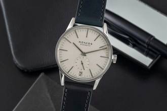 Thumbnail von NOMOS Zürich Datum Automatik Datum Edelstahl Herrenuhr Ref. 802 Box & Papiere 2014