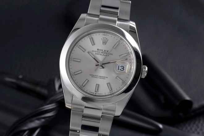  Rolex Datejust 41 Silver Dial Edelstahl Automatik Herrenuhr Ref. 126300 