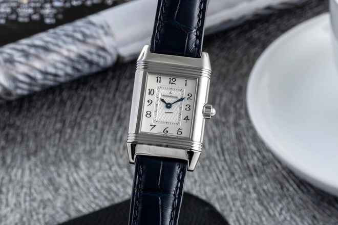  Jaeger-LeCoultre Reverso Stahl Diamanten Handaufzug Ref. Q266845W B&P 2005 