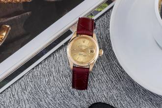 Thumbnail von Rolex Lady-Datejust 18k (0,750) Gold Automatik Damenuhr Ref. 6904