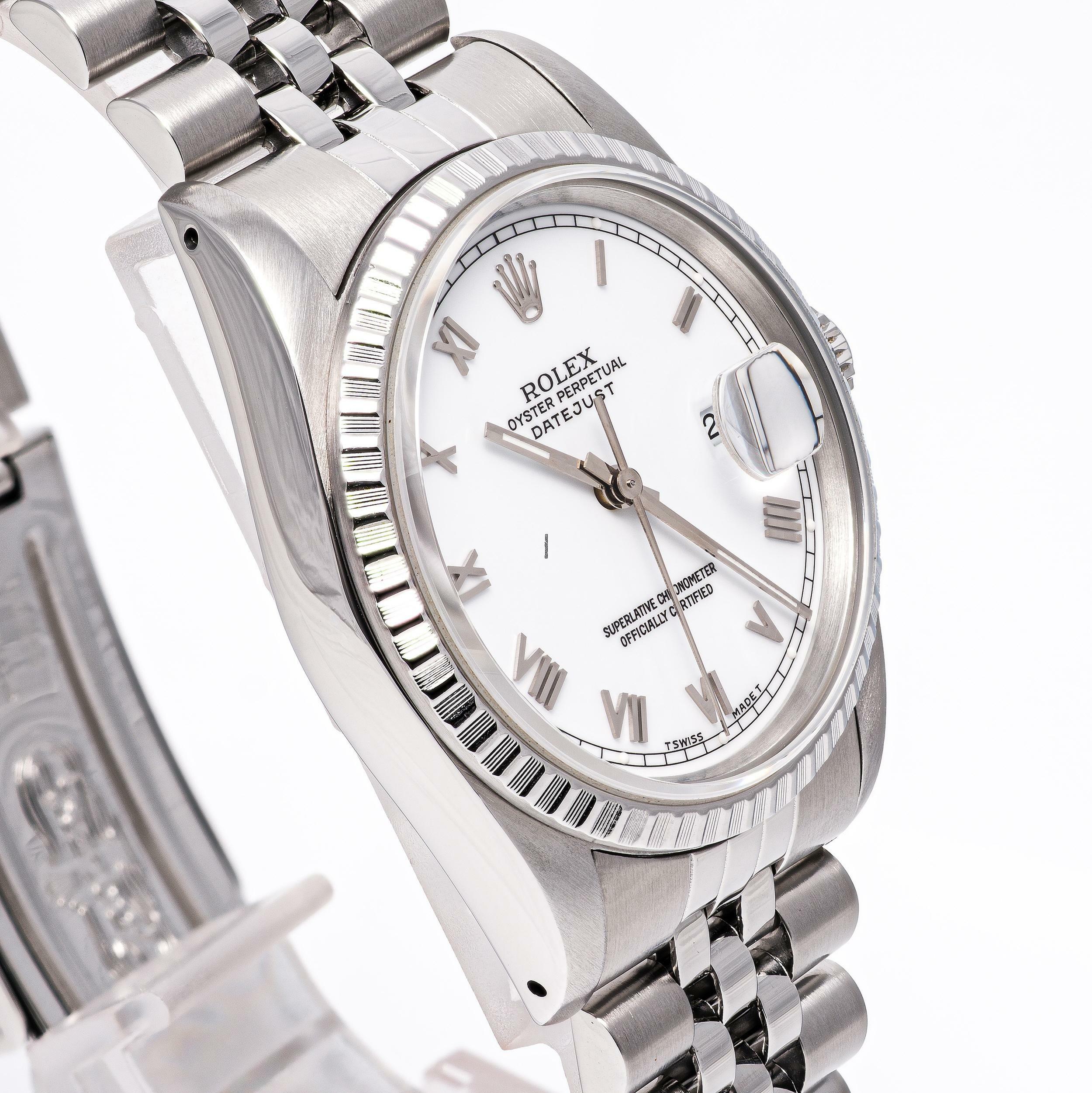 Thumbnail von Rolex Datejust 36 White – 16220 – like NEW – 11/1990 Full Set