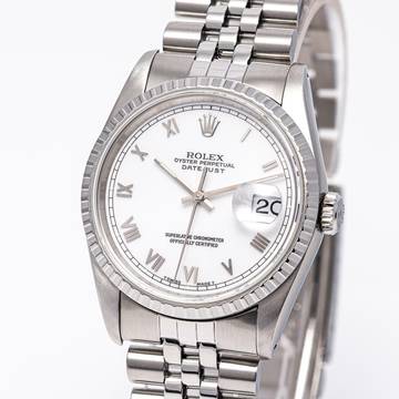  Rolex Datejust 36 White – 16220 – like NEW – 11/1990 Full Set 