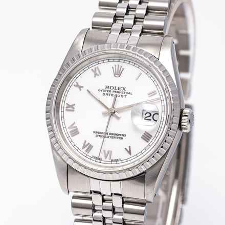  Rolex Datejust 36 White – 16220 – like NEW – 11/1990 Full Set 