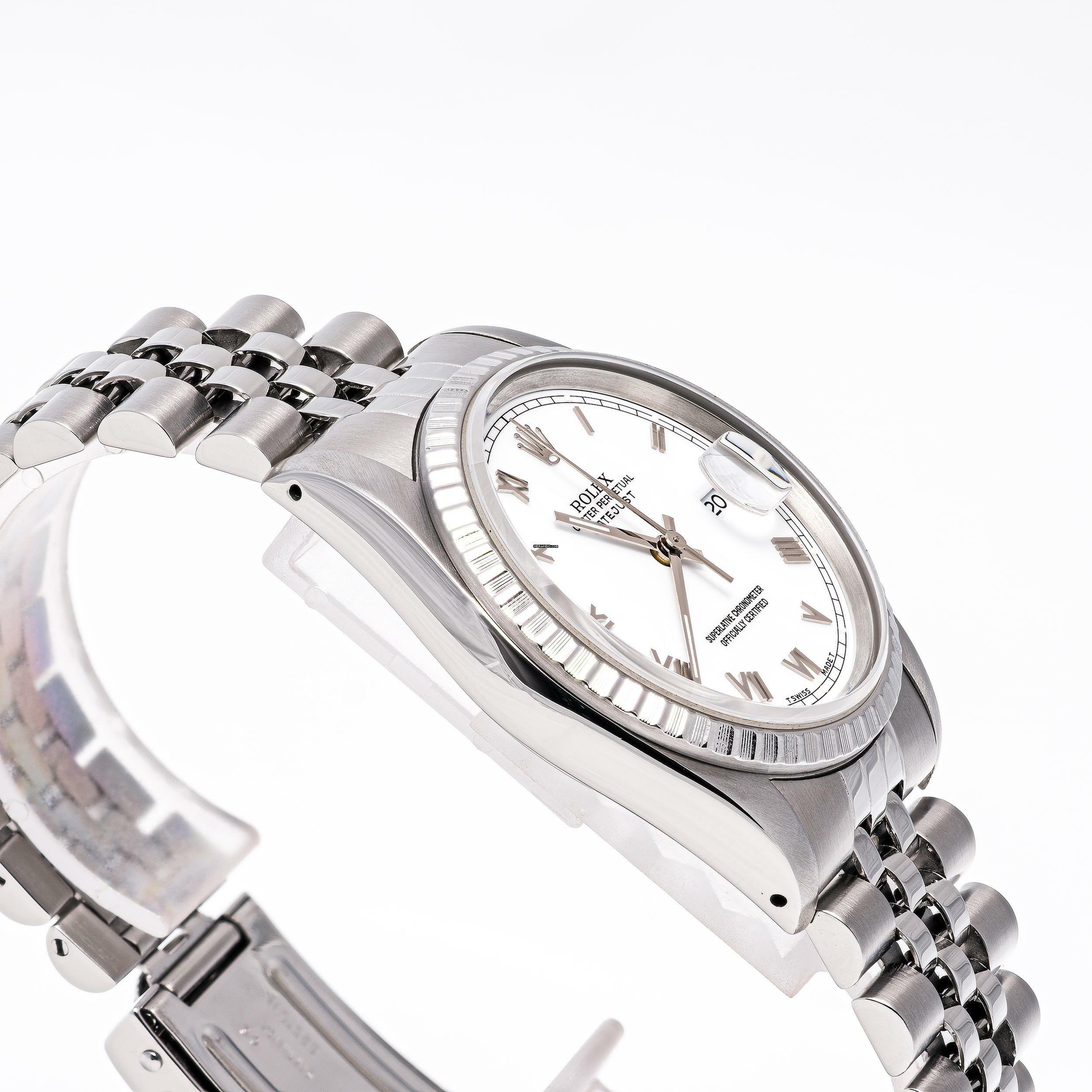 Thumbnail von Rolex Datejust 36 White – 16220 – like NEW – 11/1990 Full Set