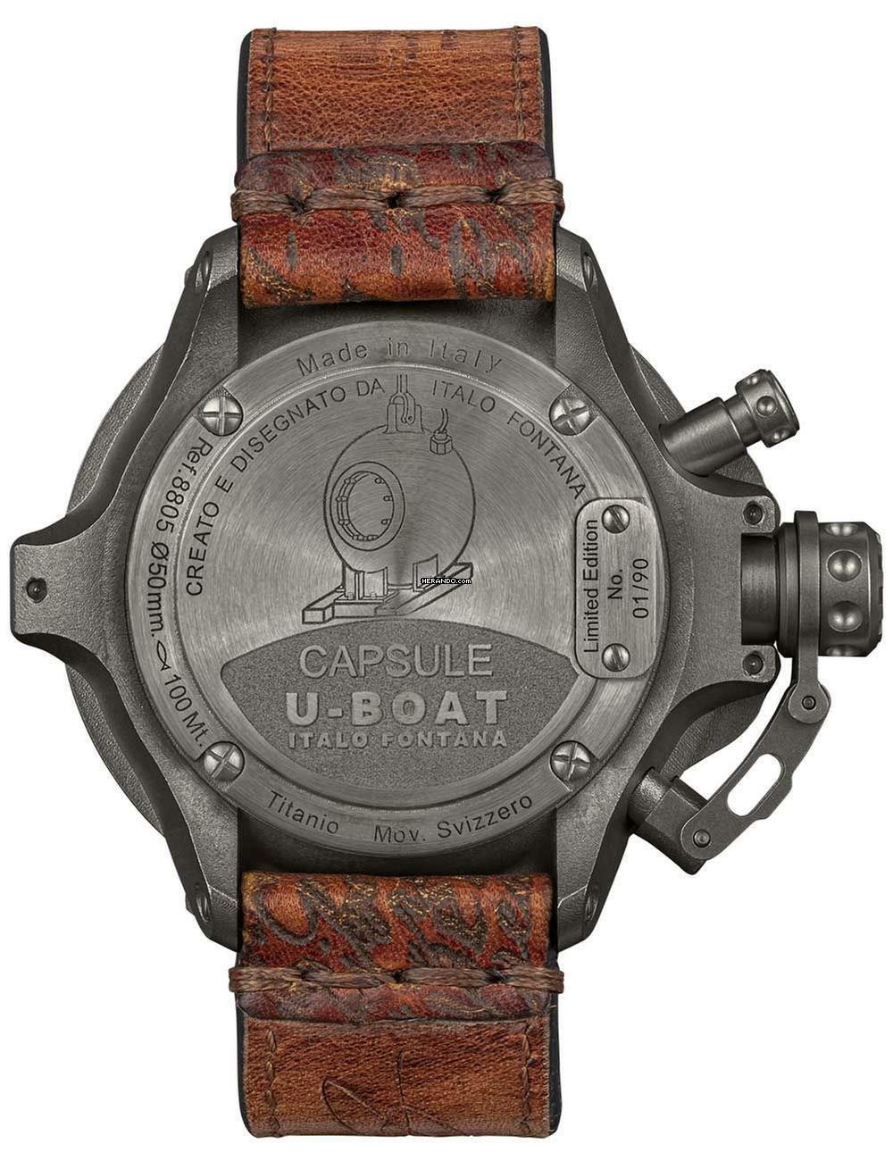 Thumbnail von U-Boat Capsule 8805 Herrenuhr Capsule Titanium BK BE 50mm 10ATM