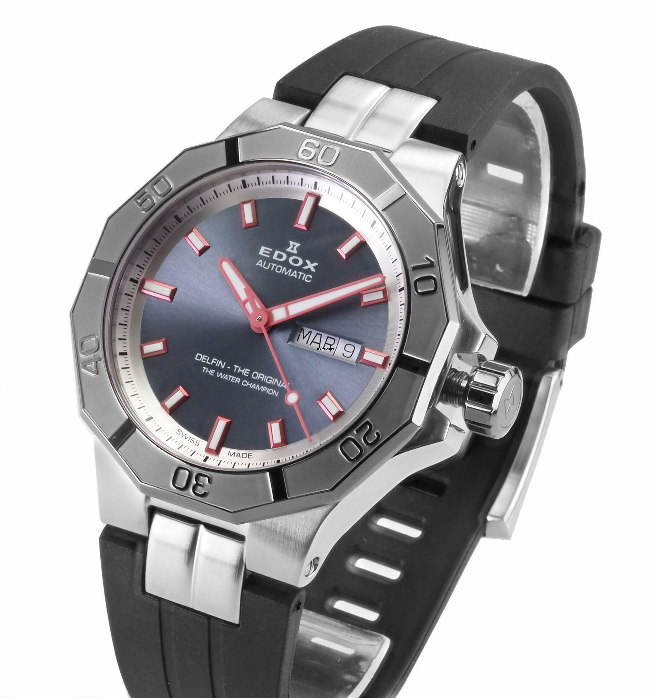 Thumbnail von Edox Herren Uhr Automatik 88008 3GCA BGO Swiss Made Delfin 43 mm Ø Neu