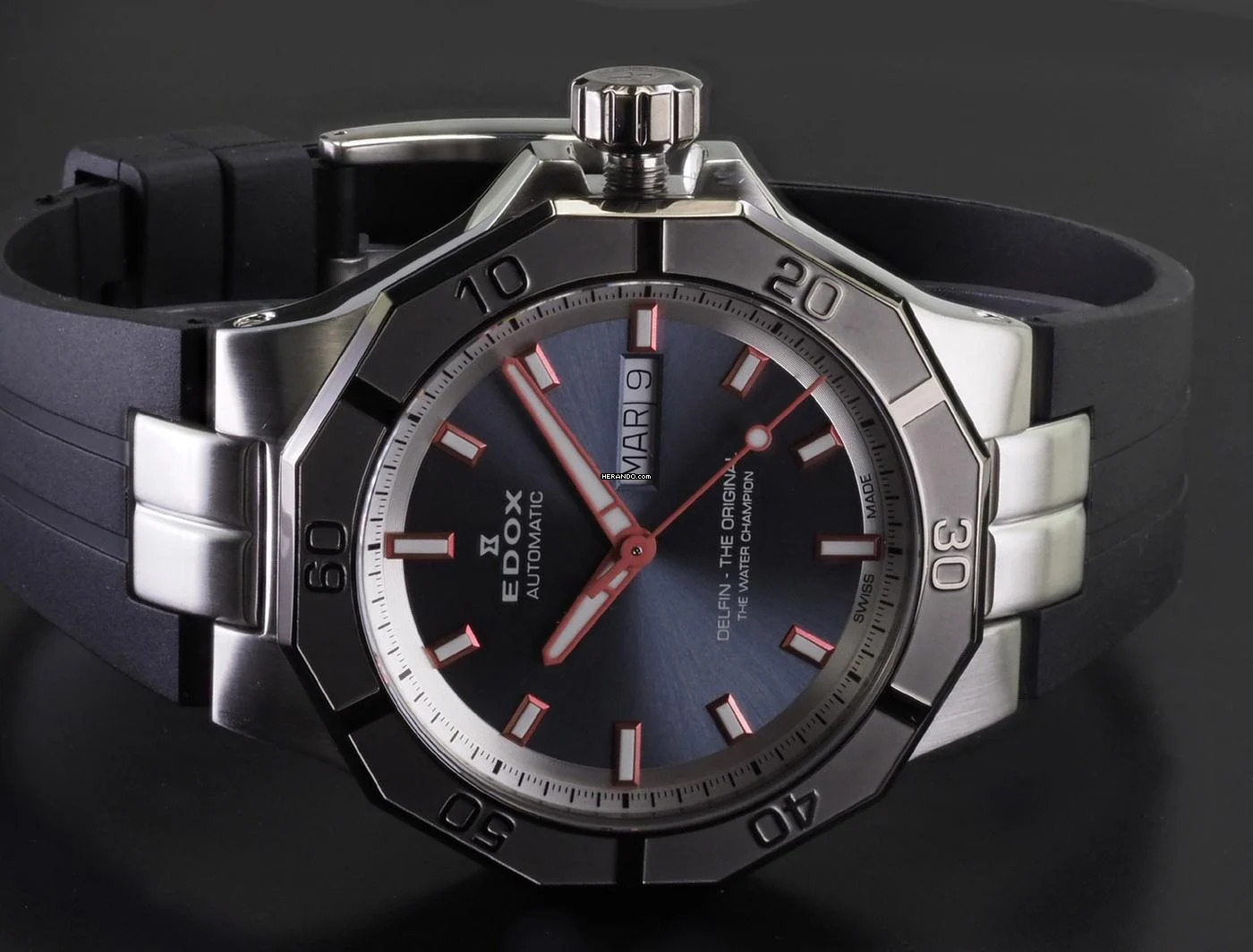 Thumbnail von Edox Herren Uhr Automatik 88008 3GCA BGO Swiss Made Delfin 43 mm Ø Neu