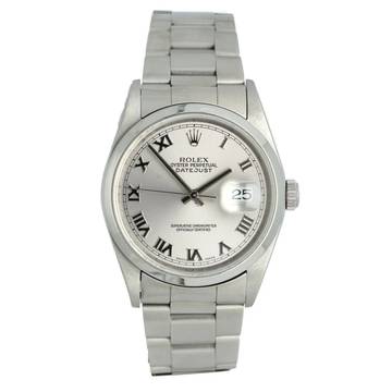  Rolex Datejust 36 Ref.16200 Oyster Silver Roman Dial 