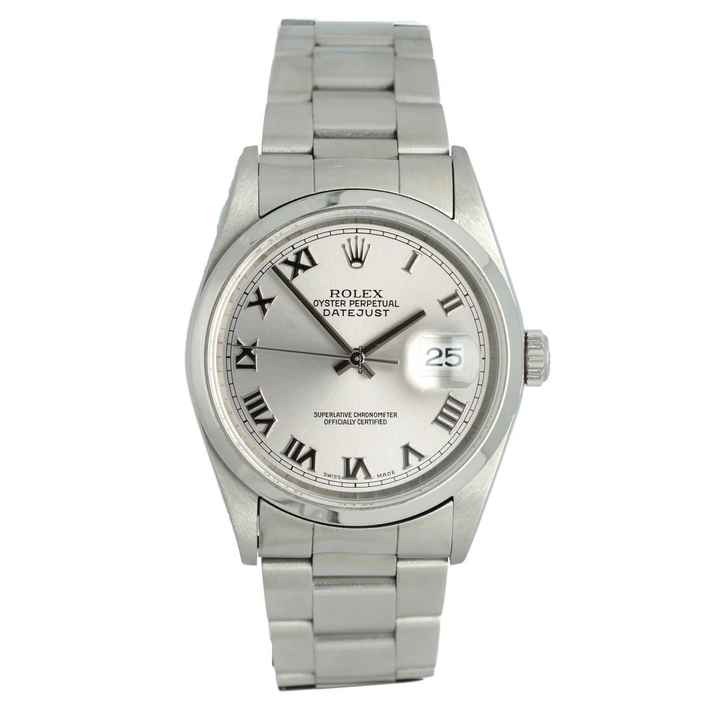  Rolex Datejust 36 Ref.16200 Oyster Silver Roman Dial 