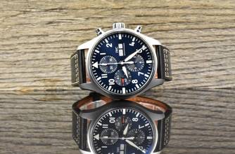 Thumbnail von IWC Fliegeruhr Chronograph Pilot Chronograph Le Petit Prince IW377714 Blue Dial unpoliert Full Set 2019