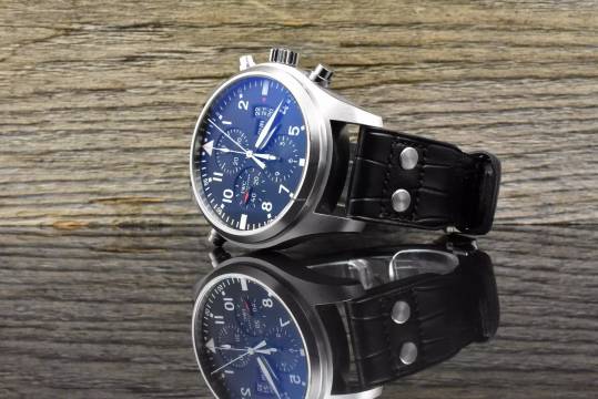  IWC Fliegeruhr Doppelchronograph Double Chronograph IW377801 unpoliert - Black Dial - B&P 2012 