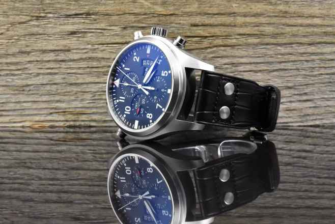  IWC Fliegeruhr Doppelchronograph Double Chronograph IW377801 unpoliert - Black Dial - B&P 2012 