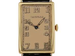 Thumbnail von Patek Philippe Vintage Rectangular Art Deco 1912 Full Set sehr gut Vintage Rectangular Art Deco 18kt Gelbgold