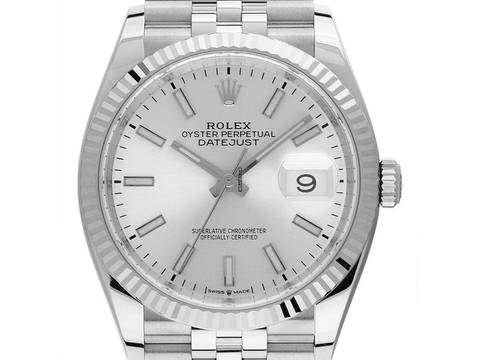  Rolex Datejust 36 Ref.126234 2020 Full Set wie Neu Datejust Stahl 18kt Weißgold 