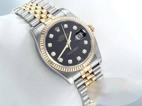 Thumbnail von Rolex Datejust 36 36mm 116233 Diamanten Stahl Gelbgold 750 Automatik Stainless Steel 18kt Yellow Gold Jubilé-band Chronometer Oyster Black Dial