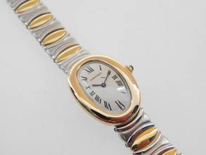Thumbnail von Cartier Baignoire 18 Karat Gelbgold / Edelstahl Baignoire Damenuhr 22,5 x 31 mm wie Neu volles Band alle Glieder