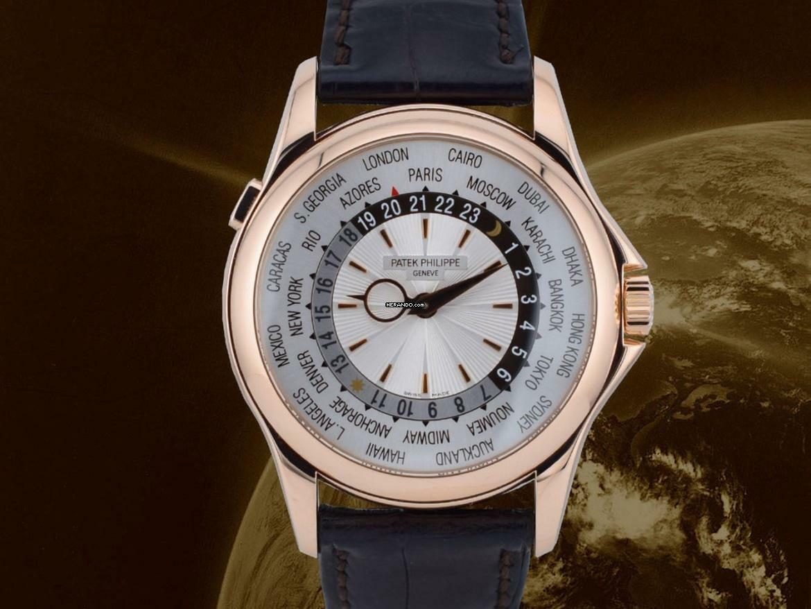  Patek Philippe World Time Complicazioni 5130r-00 Rose Gold World Time Like New 