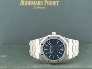 Thumbnail von Audemars Piguet Royal Oak Jumbo 16202st Jumbo Blue Dial New Full Set. New 2024
