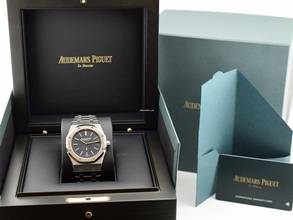 Thumbnail von Audemars Piguet Royal Oak Jumbo 16202st Jumbo Blue Dial New Full Set. New 2024