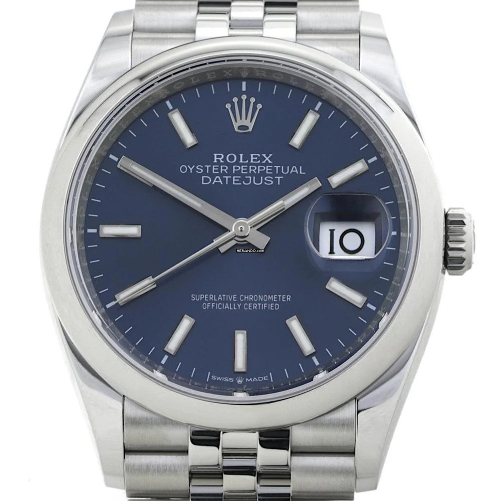  Rolex Datejust 36 Blue Index Ref.126200 