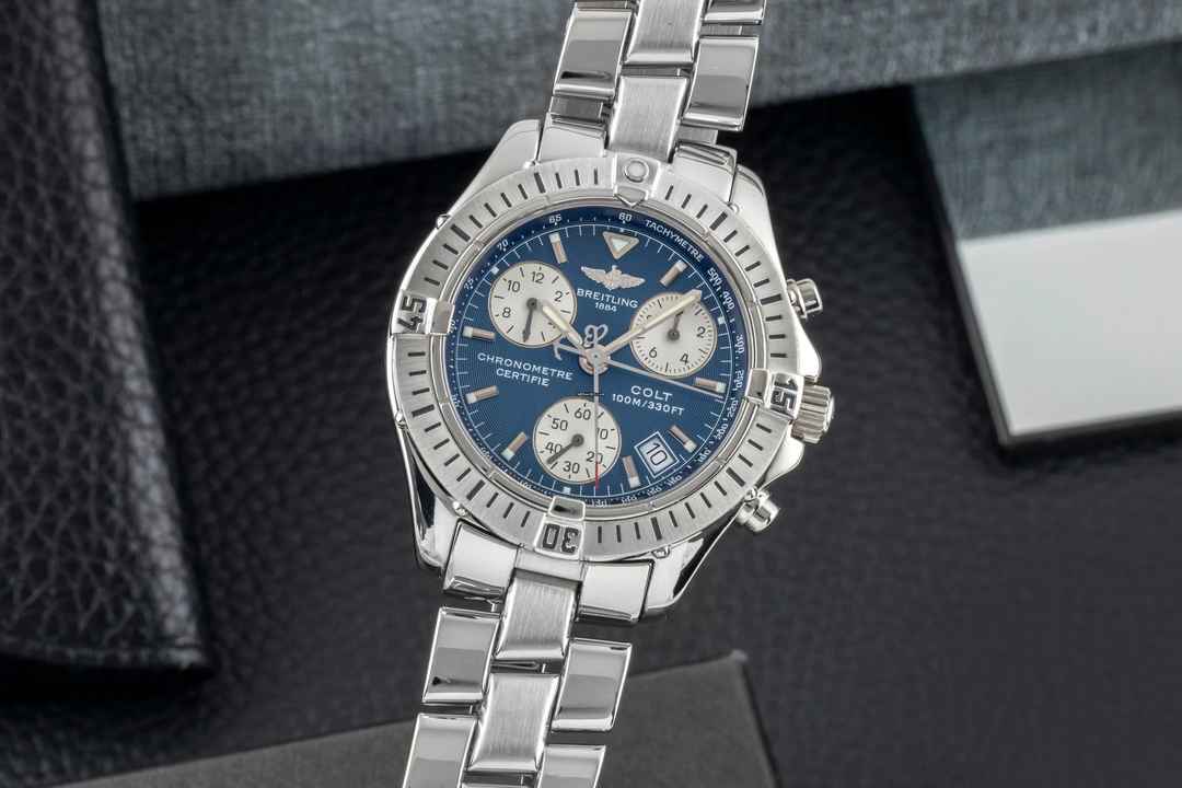  Breitling Colt Chronograph Edelstahl Quarz Herren Ref. A73350 Box & Papiere 2002 