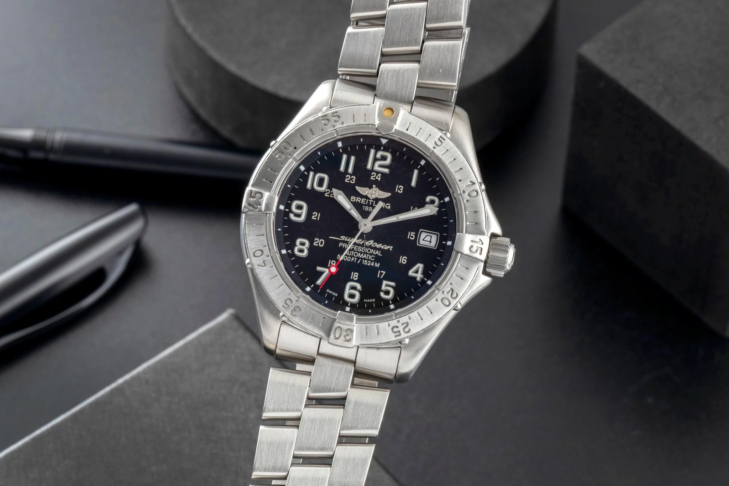  Breitling Superocean 5000ft Edelstahl Automatik Herrenuhr Ref. A17345 