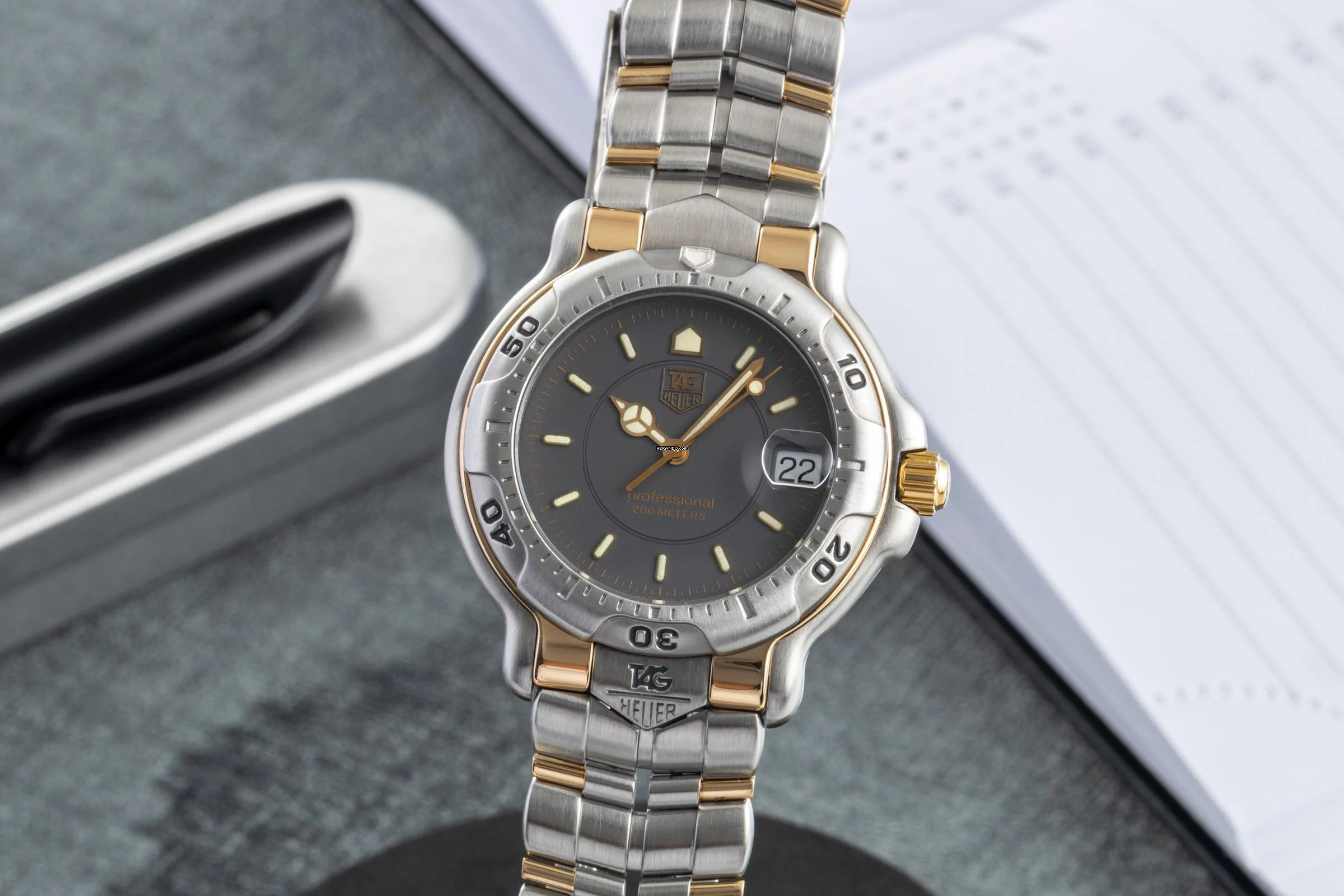  TAG Heuer 6000 Professional 6000 Series Stahl / Gold Ref. WH1152 Klassiker 